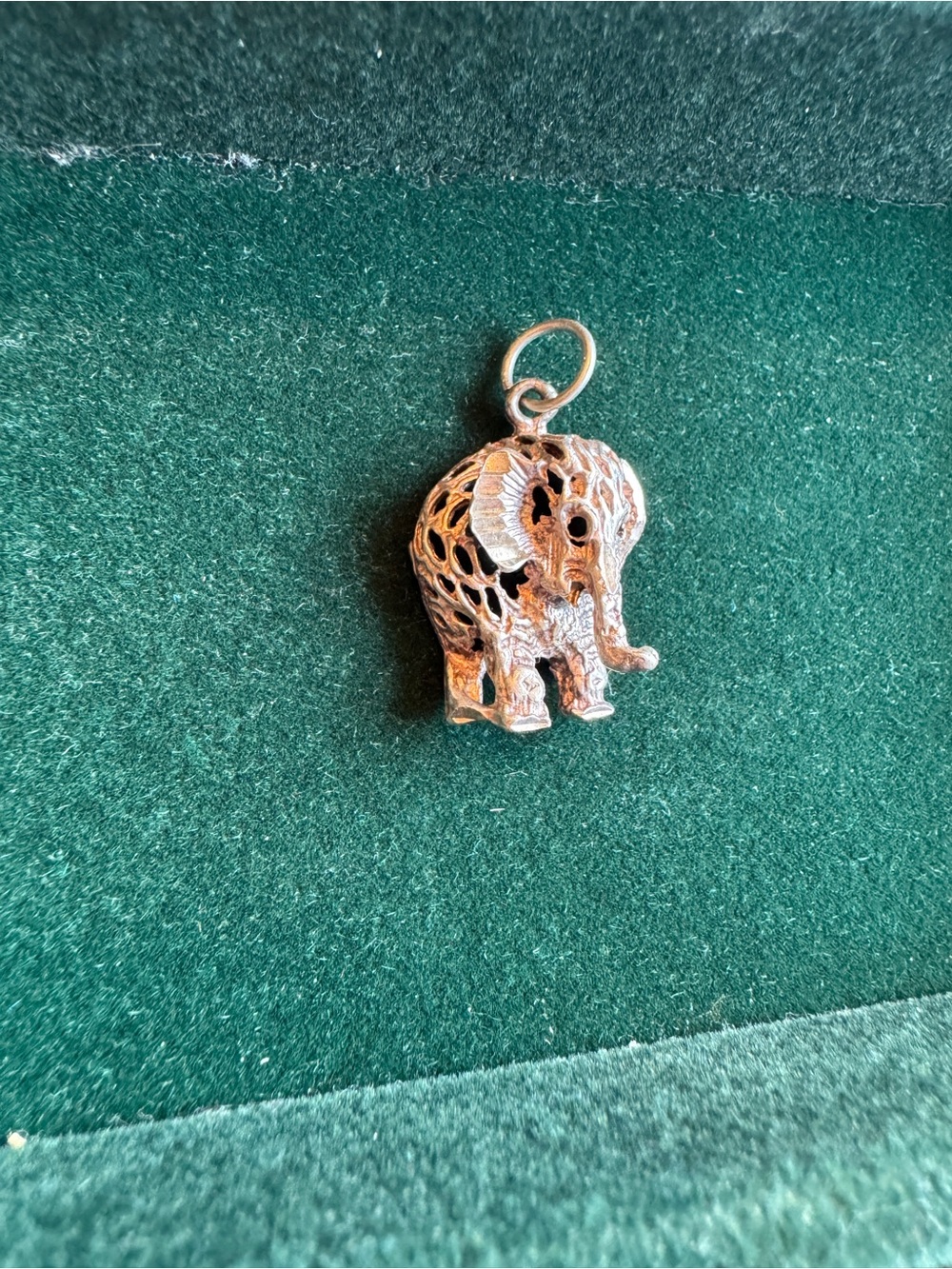 Sterling Silver Elephant Charm Pendant - Silver Elephant Jewelry